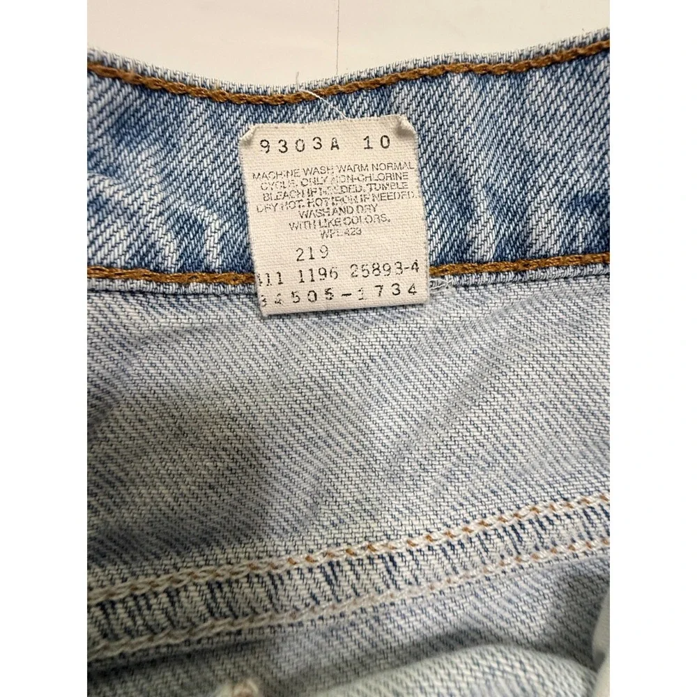 Vintage Levis 505 Orange Tab Denim Shorts Mens 36 Light Wash Regular Fit 90s